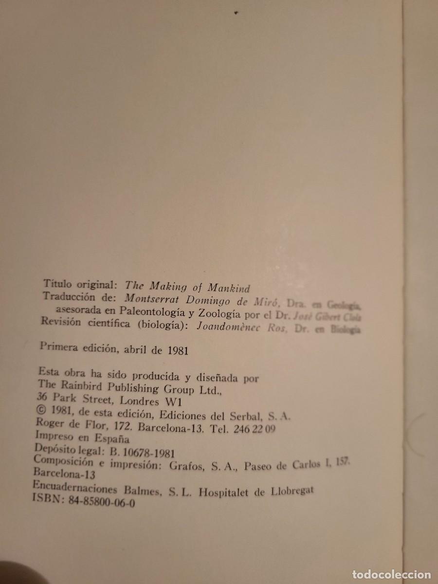 Libros de segunda mano: LA FORMACI&Oacute;N DE LA HUMANIDAD. RICHARD E.LEAKEY - Foto 2