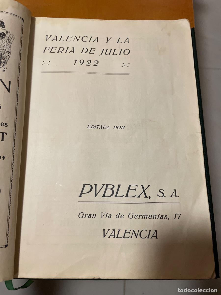 Libros de segunda mano: Libro de Valencia de la Feria de julio de 1922 - Foto 3
