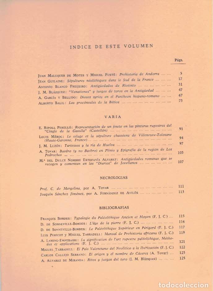 Libros de segunda mano: Zephyrus. Varios numeros 1953 al 1985. - Foto 2
