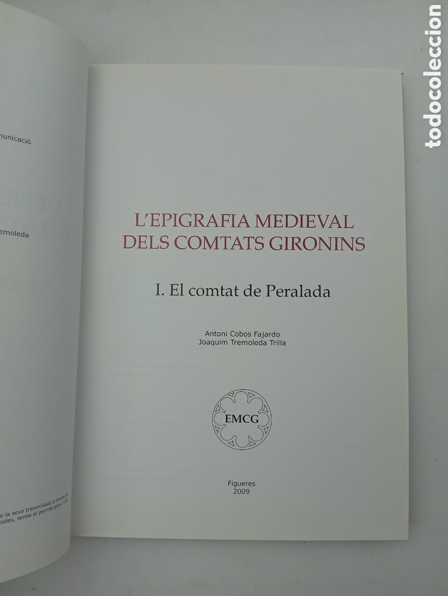 Libros de segunda mano: LEp&iacute;grafia medieval dels comtats Gironins - Foto 2