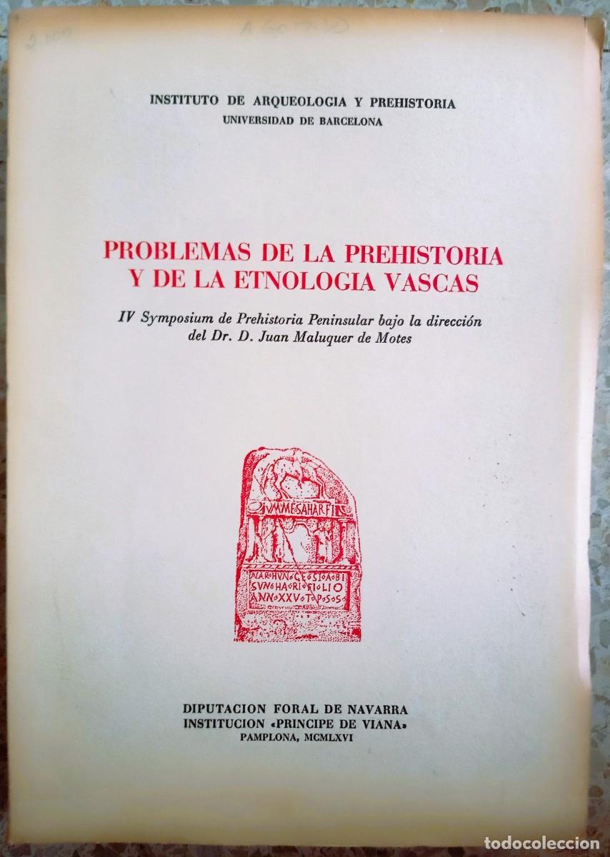 Libros de segunda mano: Problemas de la Prehistoria y de la Etnolog&iacute;a Vascas - 1966 - P&aacute;ginas sin cortar como NUEVO