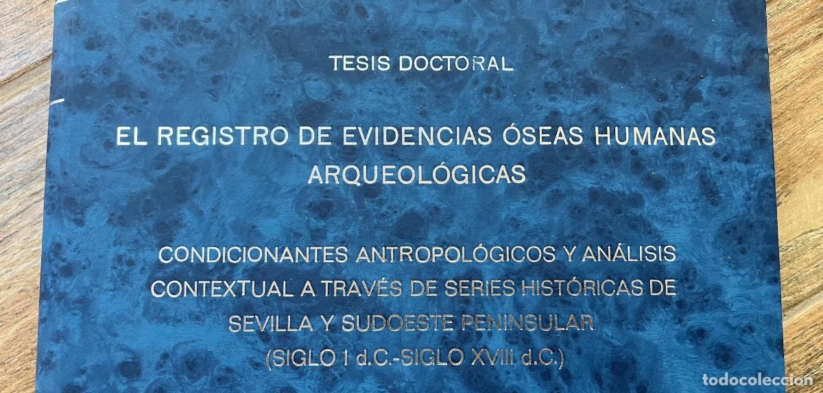 Libros de segunda mano: EL REGISTRO DE EVIDENCIAS &Oacute;SEAS HUMANAS ARQUEOL&Oacute;GICAS - TESIS DOCTORAL - SEVILLA