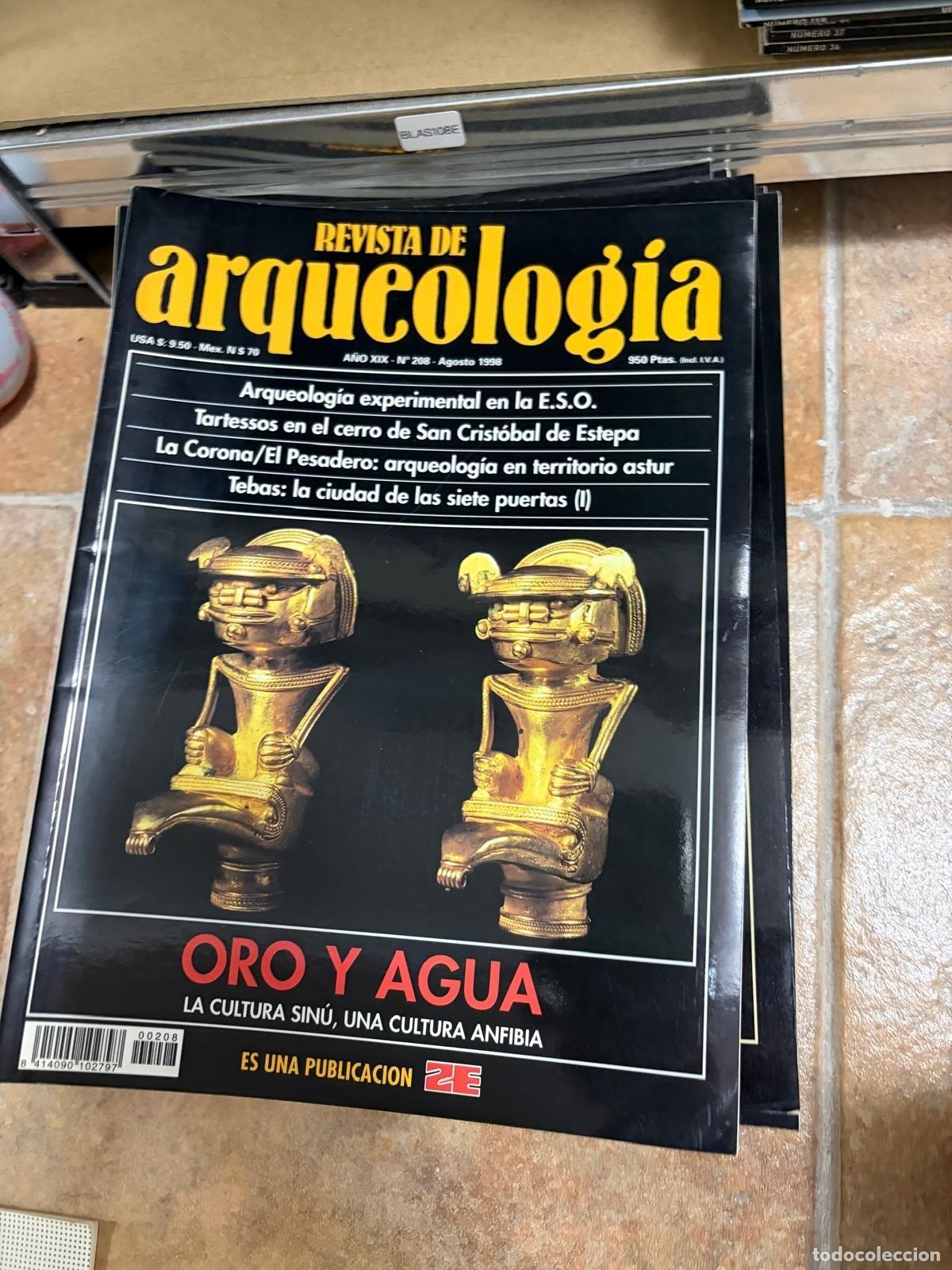 Libros de segunda mano: BLAS108E REVISTA DE ARQUEOLOG&Iacute;A ORO Y AGUA LA CULTURA SIN&Uacute; 208