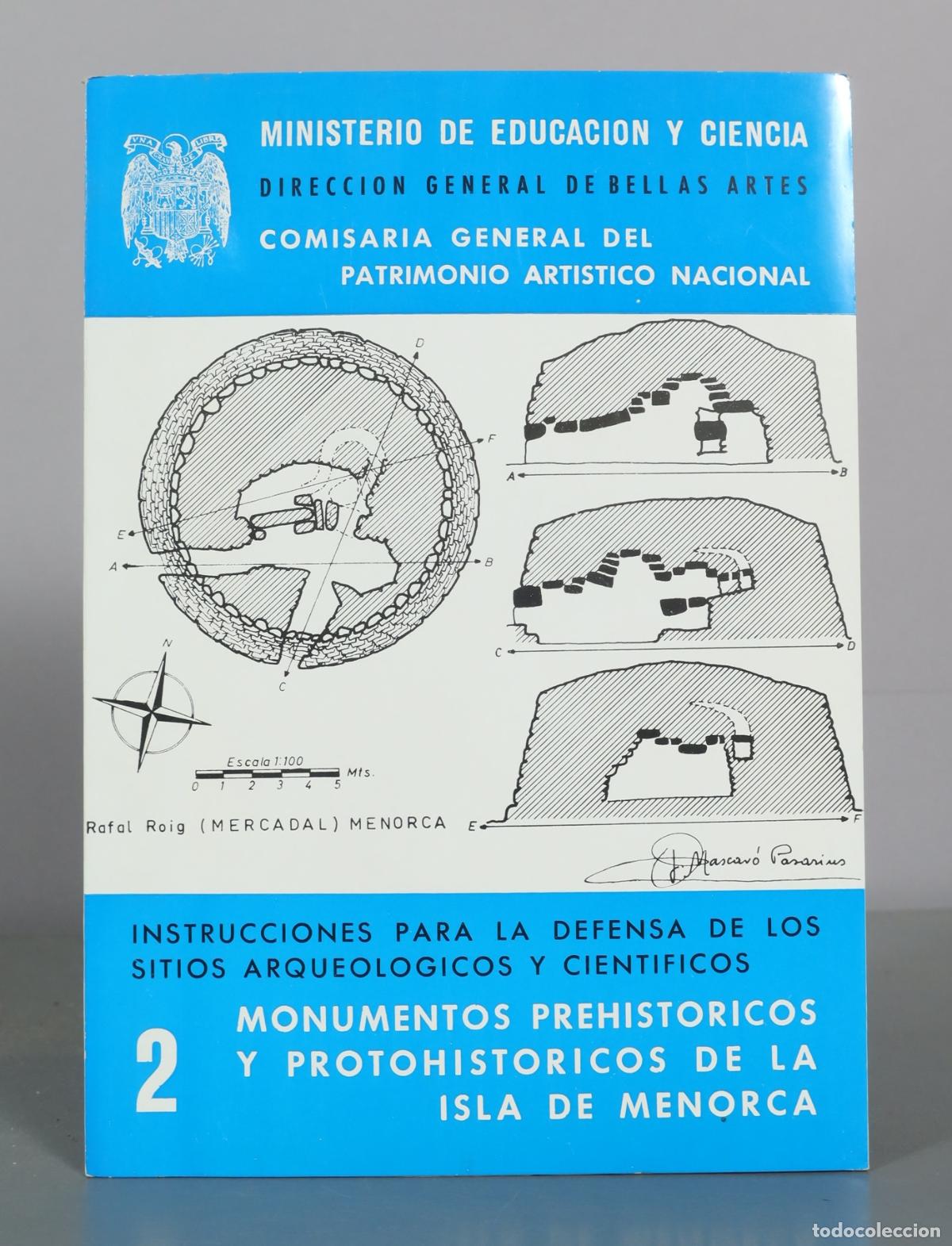 Libros de segunda mano: Monumentos Prehistoricos y Protohistoricos de la Isla de Menorca - 2 - J. Mascaro Pasarius -