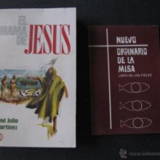 Libros de segunda mano: LOTE RELIGION: EL DRAMA DE JESUS Y NUEVO ORDINARIO DE LA MISA (LIBRO DE LOS FIELES)