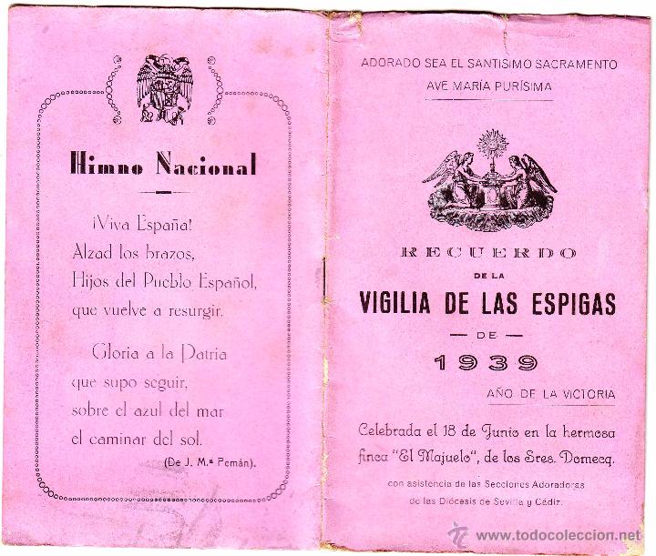 Livres d'occasion: LT-018  RECUERDO DE LA VIGILIA DE LAS ESPIGAS 1939 (LEER)