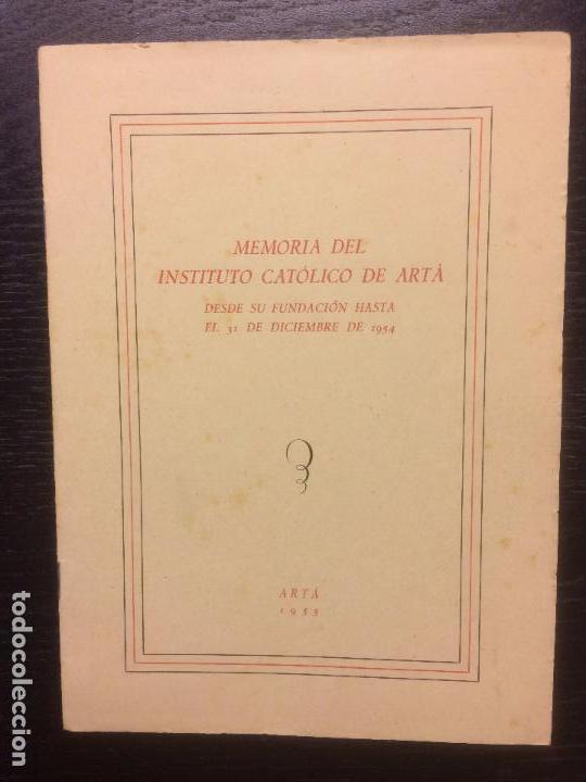 Libros de segunda mano: MEMORIA DEL INSTITUTO CATOLICO DE ARTA, 1955 - Foto 1