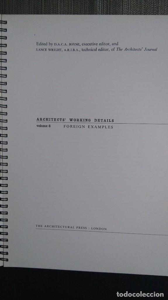 Libros de segunda mano: 2 VOLS. ARCHITECTS WORKING DETAILS NUMEROS 6 Y 7 - Foto 10