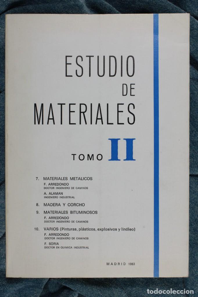 Libros de segunda mano: Estudio de materiales. Dos tomos. 1983 - Foto 5