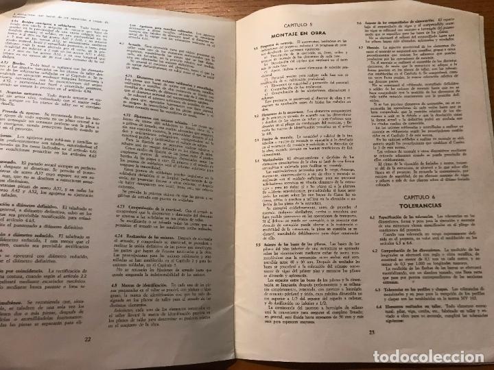 Libros de segunda mano: NORMA MV 104-1966. EJECUCION DE LAS ESTRUCTURAS DE ACERO LAMINADO EDIFICACION - Foto 2
