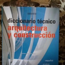 Libros de segunda mano: DICCIONARIO TECNICO ARQUITECTURA Y CONSTRUCCION ESP-ING-FR-ALEM. CON CD-ROM. MONSA.. Lote 119953631