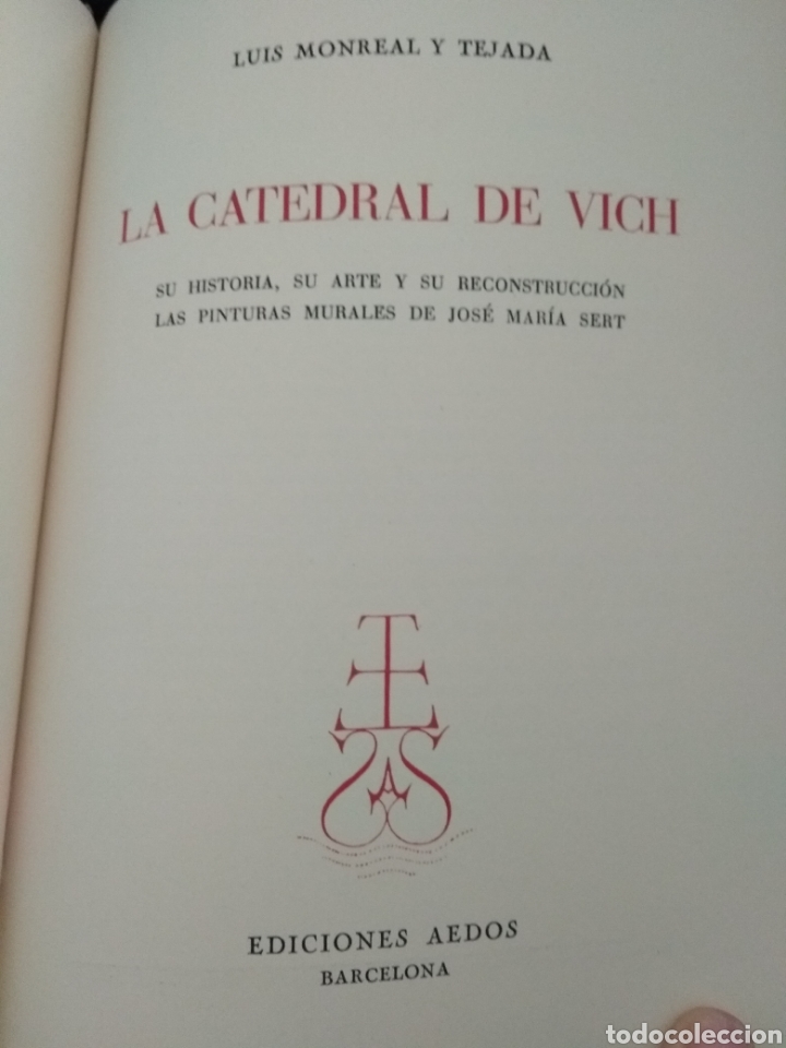 Libros de segunda mano: La catedral de Vich. Luis Monreal y Tejada. Ediciones Aedos - Foto 1