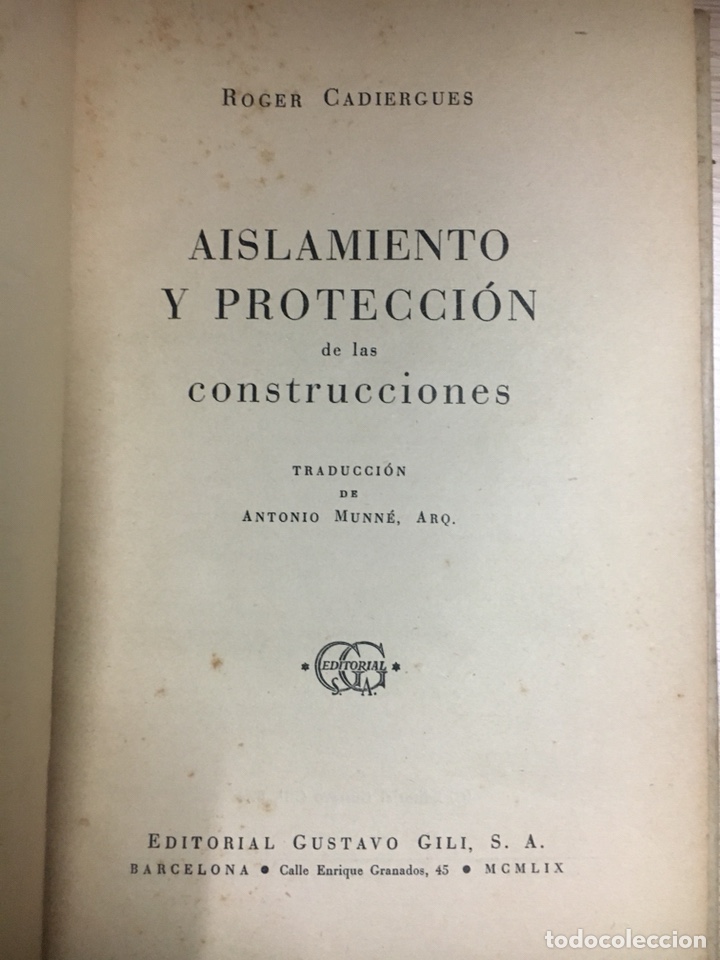 Libros de segunda mano: Aislamiento y protecci&oacute;n de las construcciones - Foto 2