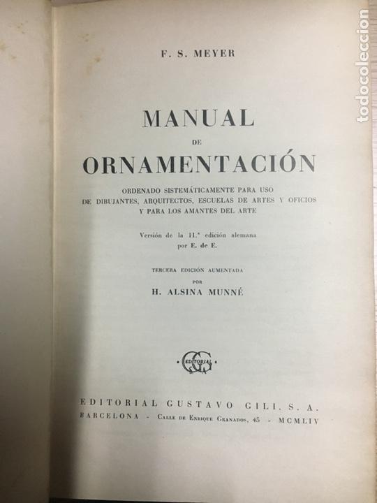 Libros de segunda mano: Manual de ornamentaci&oacute;n 1954 - Foto 2