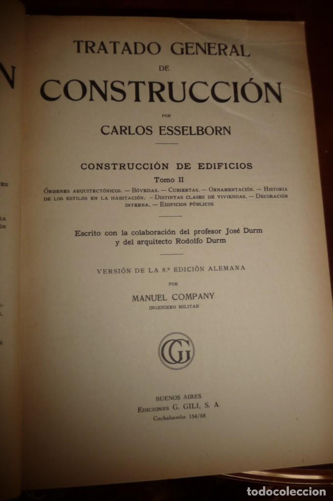Libros de segunda mano: CONSTRUCCION DE EDIFICIOS II, TRATADO GENERAL DE CONSTRUCCION, ESSELBORN,1962.787PP.20X27, **157 - Foto 5