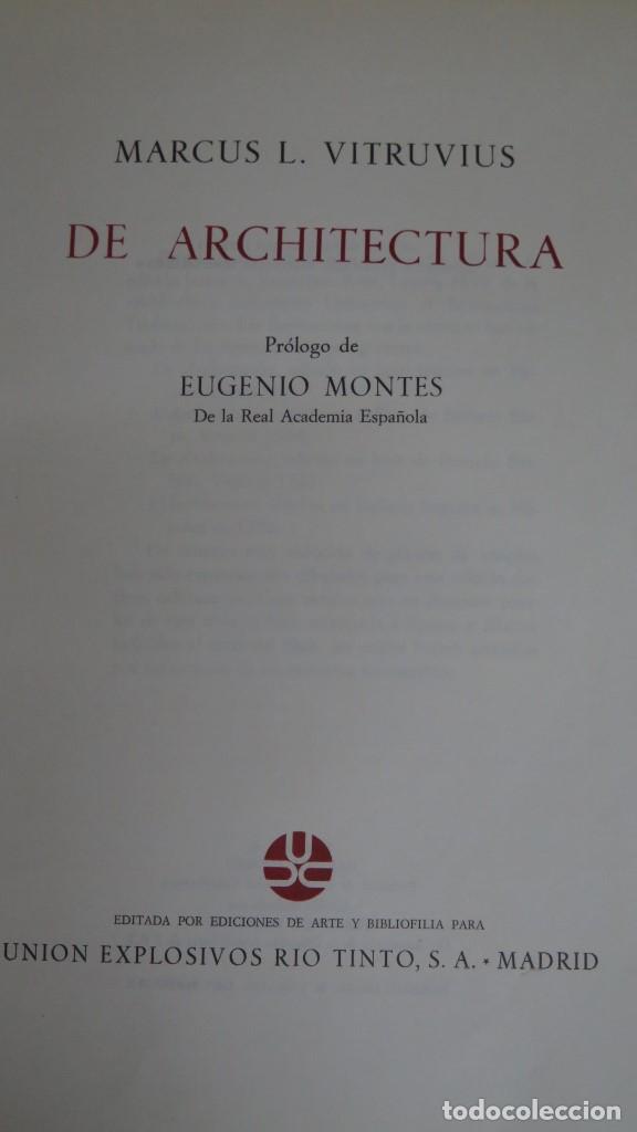 Libros de segunda mano: DEARCHITECTURA. MARCUS L. VITRUVIUS - Foto 2