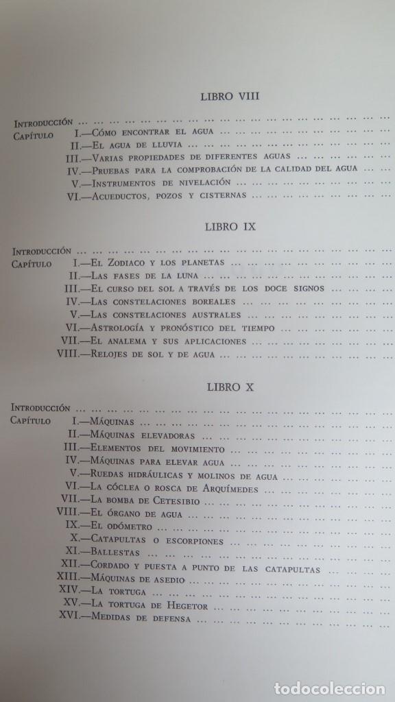 Libros de segunda mano: DEARCHITECTURA. MARCUS L. VITRUVIUS - Foto 5