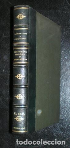 Gebrauchte B&uuml;cher: BIBLIOGRAFIA ESPA&Ntilde;OLA DE ARQUITECTURA (1526-1850) 1947