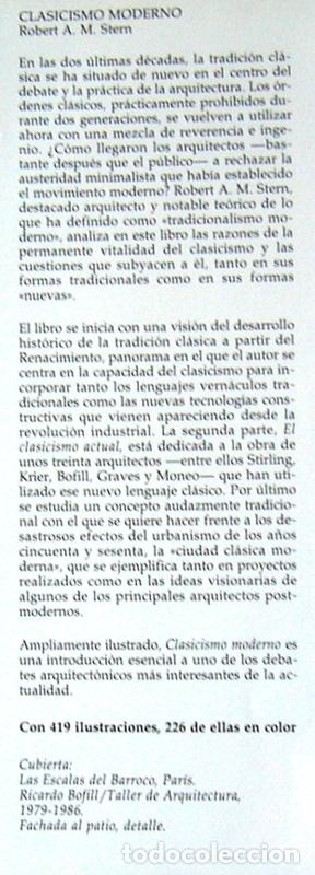 Libros de segunda mano: CLASICISMO MODERNO - ROBERT A. M. STERN - Foto 4