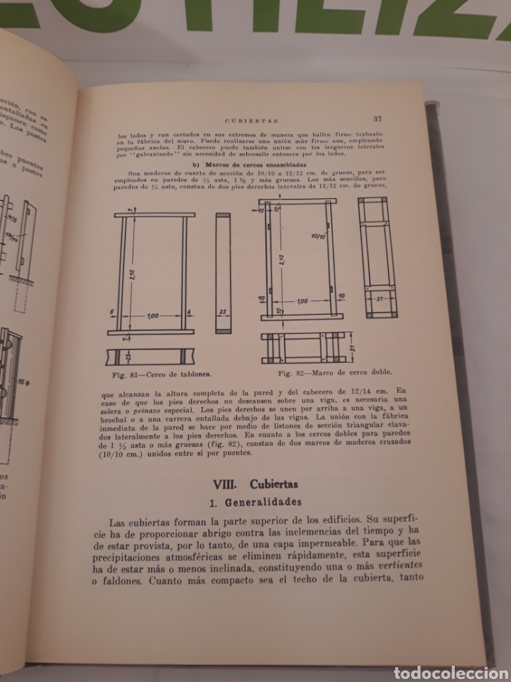 Libros de segunda mano: Construccion en Madera.Construccion de edificios II.Ed Labor.Argentina.1953. - Foto 6