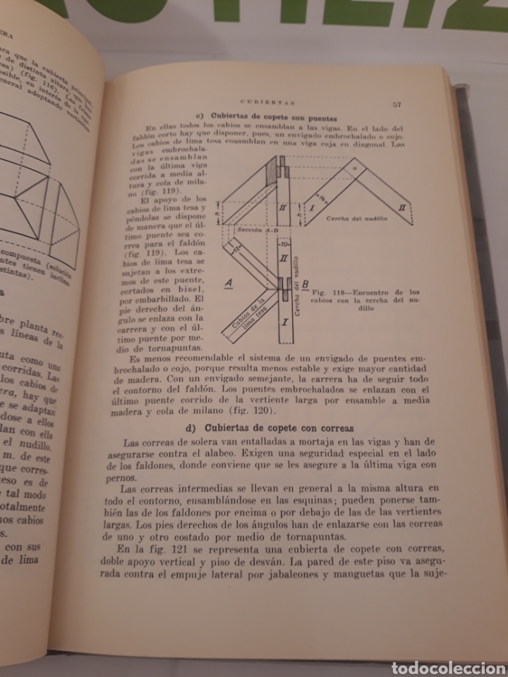 Libros de segunda mano: Construccion en Madera.Construccion de edificios II.Ed Labor.Argentina.1953. - Foto 7