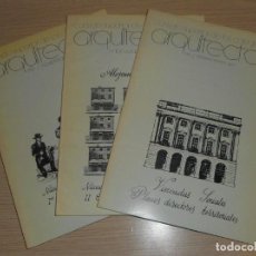 Libros de segunda mano: LOTE 3 REVISTAS CONSEJO SUPERIOR DE LOS COLEGIOS DE ARQUITECTURA NÚMEROS 5 6 Y 10 AÑO 1975