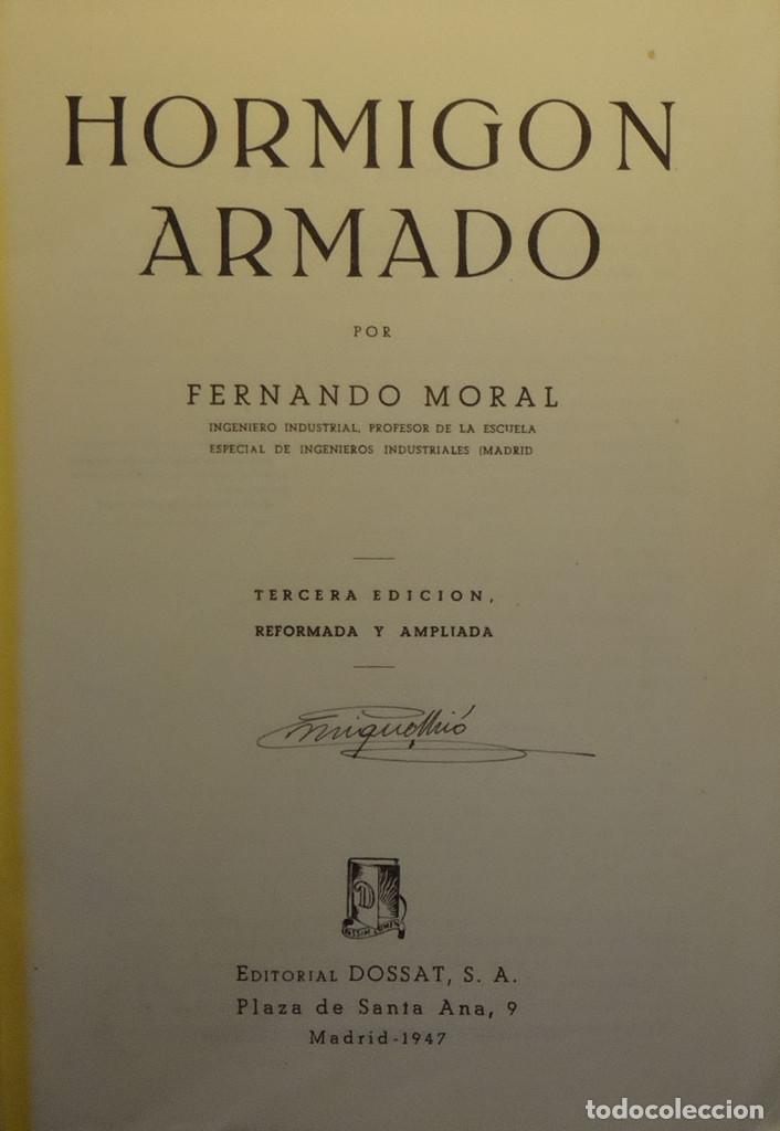 Libros de segunda mano: HORMIG&Oacute;N ARMADO - Fernando MORAL - Foto 1
