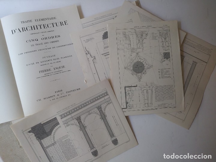 Libros de segunda mano: Trait&eacute; &eacute;l&eacute;mentaire darchitecture Pierre Esqui&eacute; - Foto 2