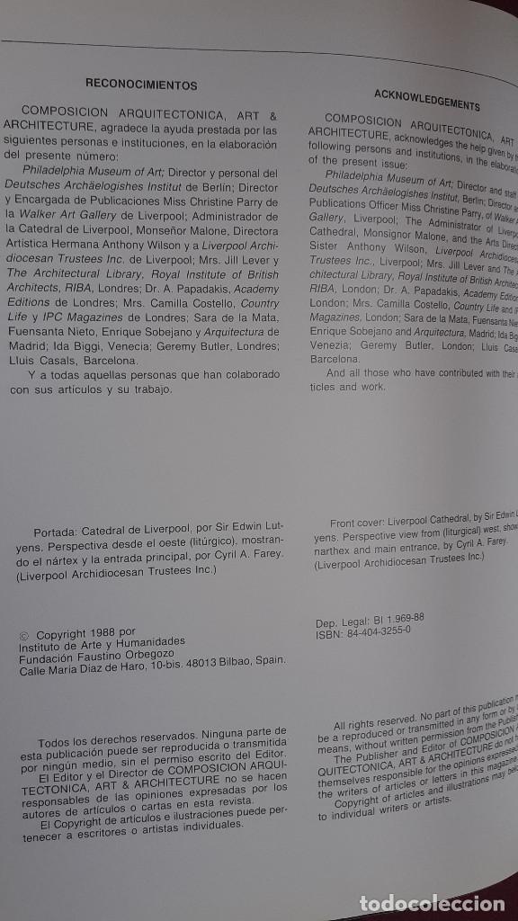 Libros de segunda mano: COMPOSICION ARQUITECTONICA. ART AND ARCHITECTURE. NUM. 1, 1988 - Foto 5
