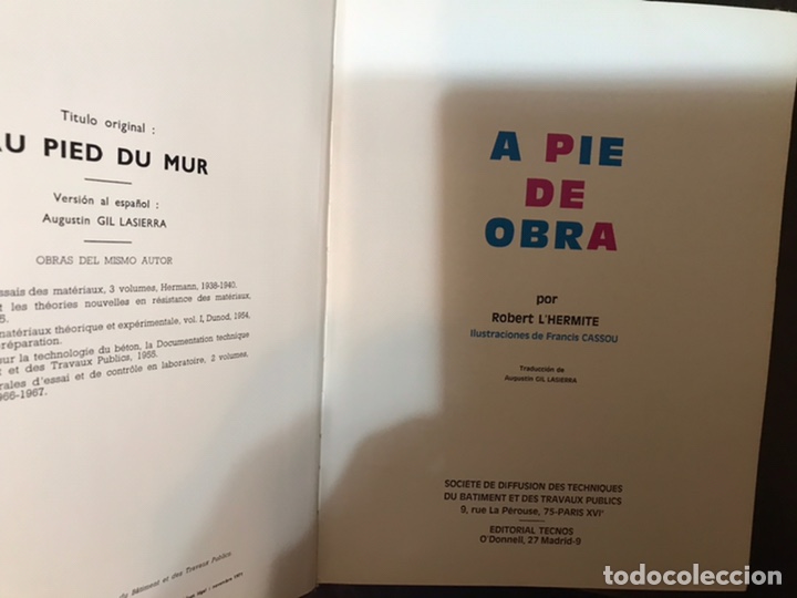 Libros de segunda mano: A pie de obra. Robert L&rsquo;Hermite. Editorial Tecnos - Foto 4