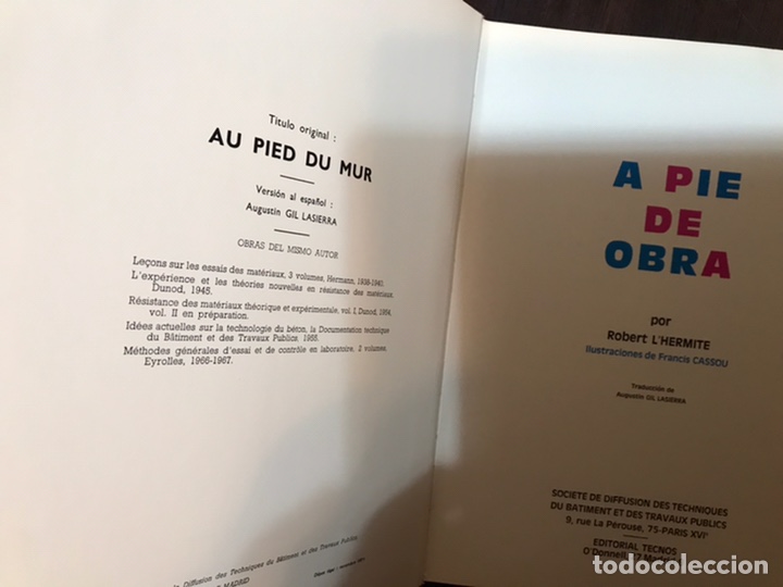 Libros de segunda mano: A pie de obra. Robert L&rsquo;Hermite. Editorial Tecnos - Foto 5