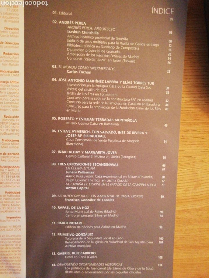 Libros de segunda mano: Arquitectura COAM 341 - Foto 2