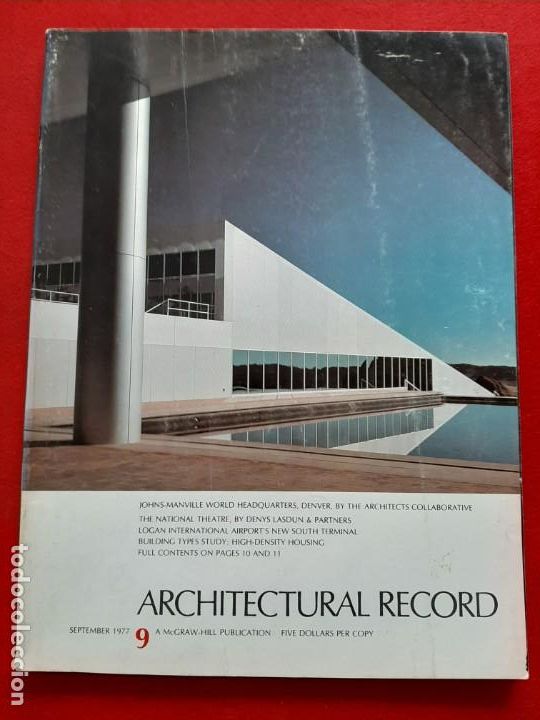 Libros de segunda mano: ARCHITECTURAL RECORD 9, SEPTEMBER 1977 - Foto 1