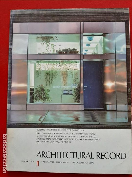 Libros de segunda mano: ARCHITECTURAL RECORD 1, JANUARY 1979 - Foto 1