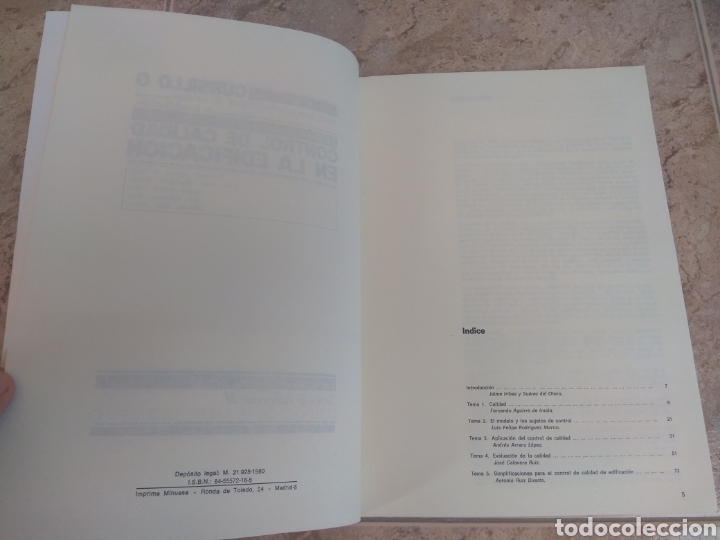 Libros de segunda mano: Libro Arquitectura Curso Control de Calidad en la Edificaci&oacute;n - 1980 - - Foto 5