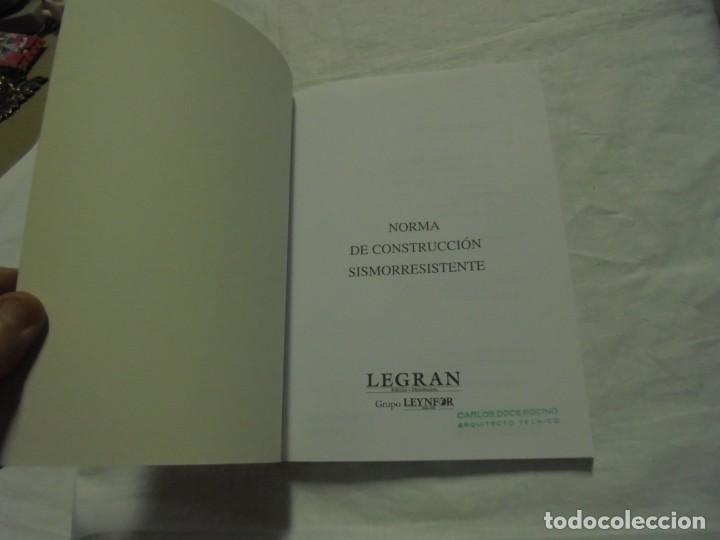 Libros de segunda mano: NORMA DE CONSTRUCCION SISMORRESISTENTE.LEGRAN 2002.-1&ordf; EDIC - Foto 2