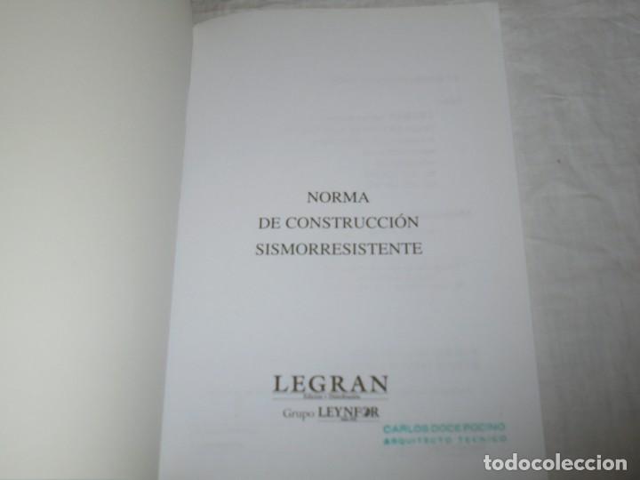 Libros de segunda mano: NORMA DE CONSTRUCCION SISMORRESISTENTE.LEGRAN 2002.-1&ordf; EDIC - Foto 3