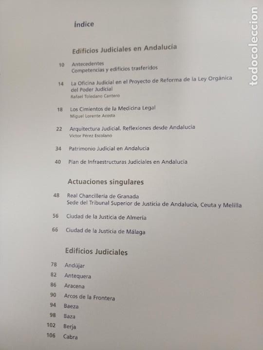Libros de segunda mano: EDIFICIOS JUDICIALES EN ANDALUCIA, OBRAS Y PROYECTOS 1997-2003, ARQUITECTURA / ARCHITECTURE, 2003 - Foto 3