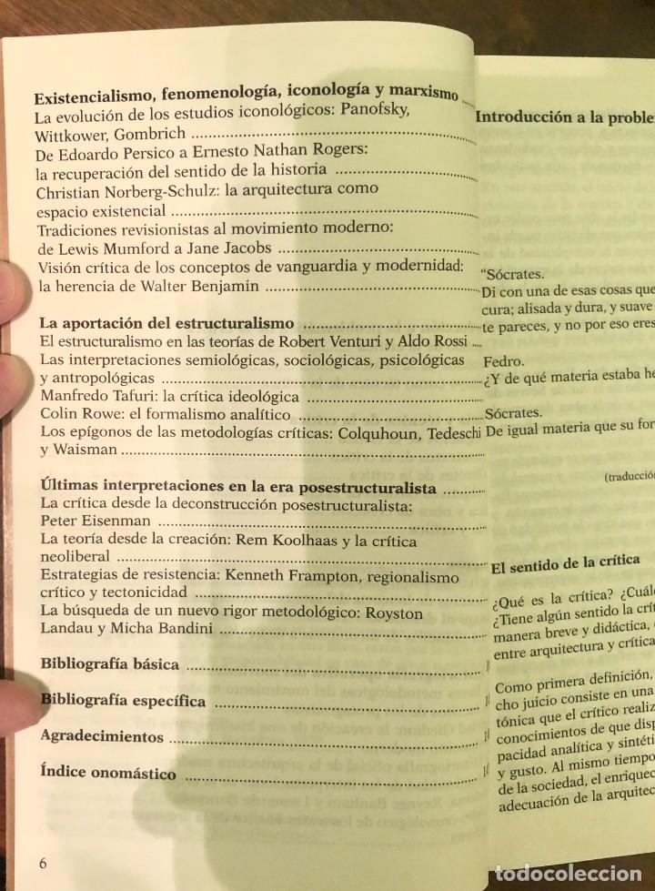 Libros de segunda mano: ARQUITECTURA Y CR&Iacute;TICA - Foto 4