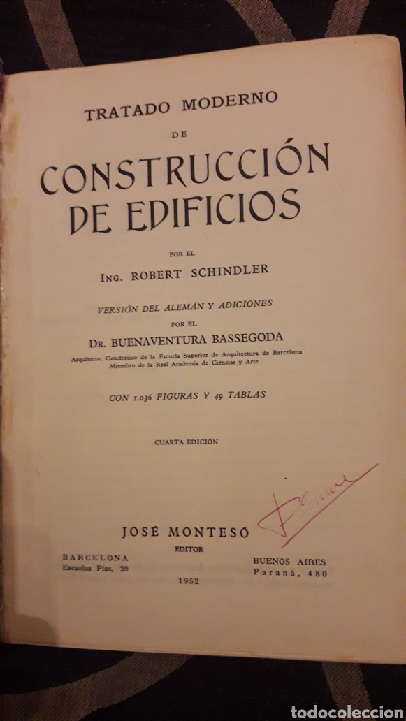 Libros de segunda mano: Tratado moderno de la Construcci&oacute;n de Edificios, de 1952 - Foto 2