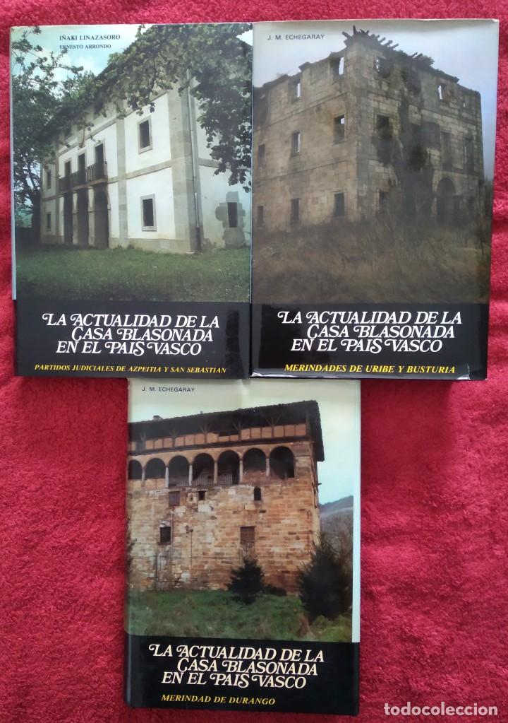 Livres d'occasion: LA ACTUALIDAD DE LA CASA BLASONADA EN EL PAIS VASCO -- J.M. ECHEGARAY Y OTROS... 3 TOMOS