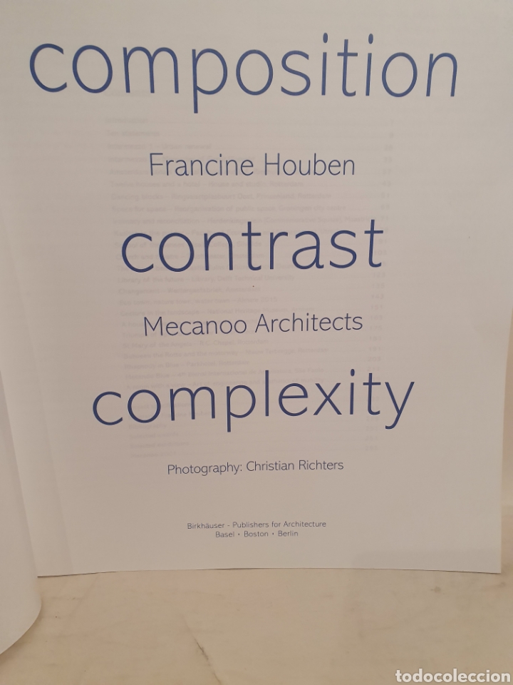 Libros de segunda mano: COMPOSITION CONTRAST COMPLEXITY. FRANCINE HOUBEN. BIRKHAUSER 2001. - Foto 2