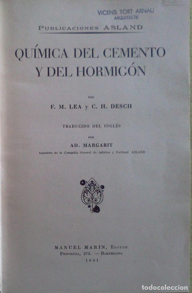 Libros de segunda mano: La qu&iacute;mica del cemento y del hormig&oacute;n - Foto 3