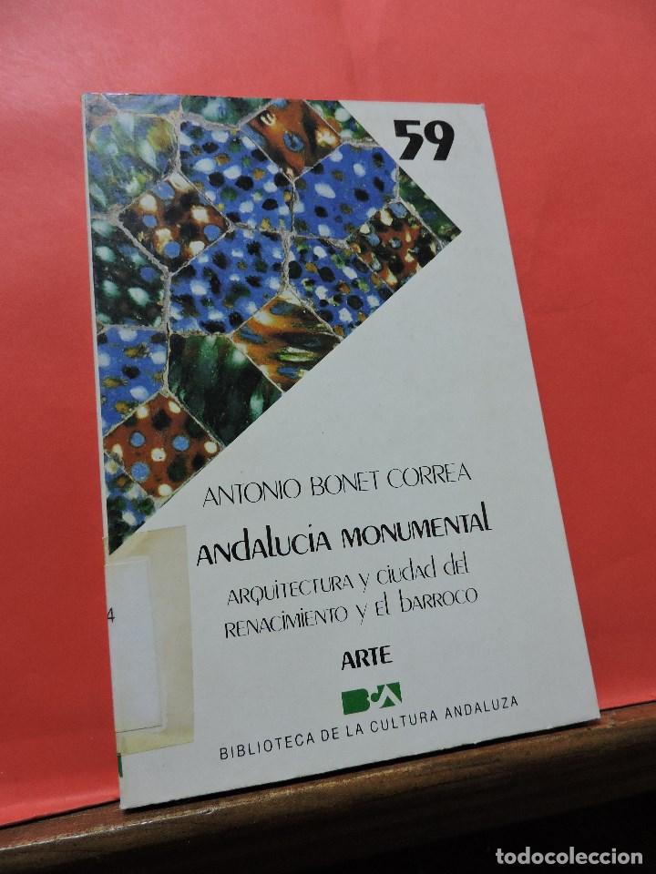 Libros de segunda mano: Andaluc&iacute;a monumental aquitectura renacimiento barroco. BONET CORREA, A. Cultura Andaluza 59