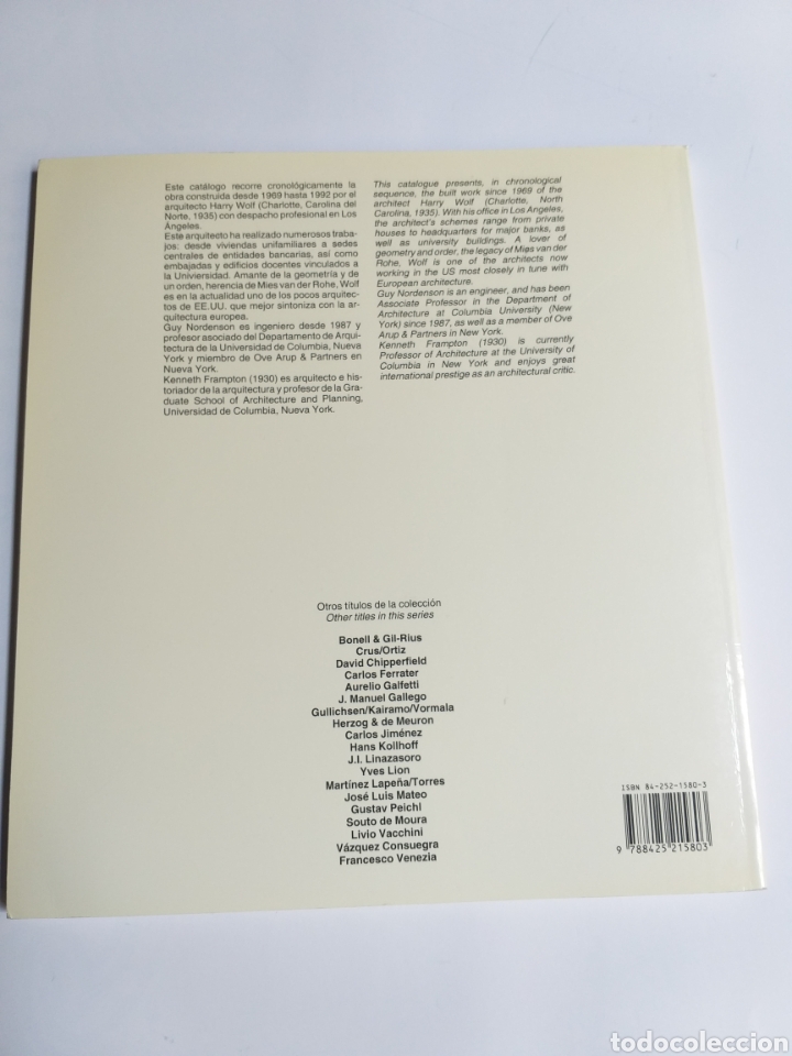 Libros de segunda mano: Harry Wolf. Introducciones introductions Kenneth Frampt&oacute;n . Guy nordenson - Foto 5