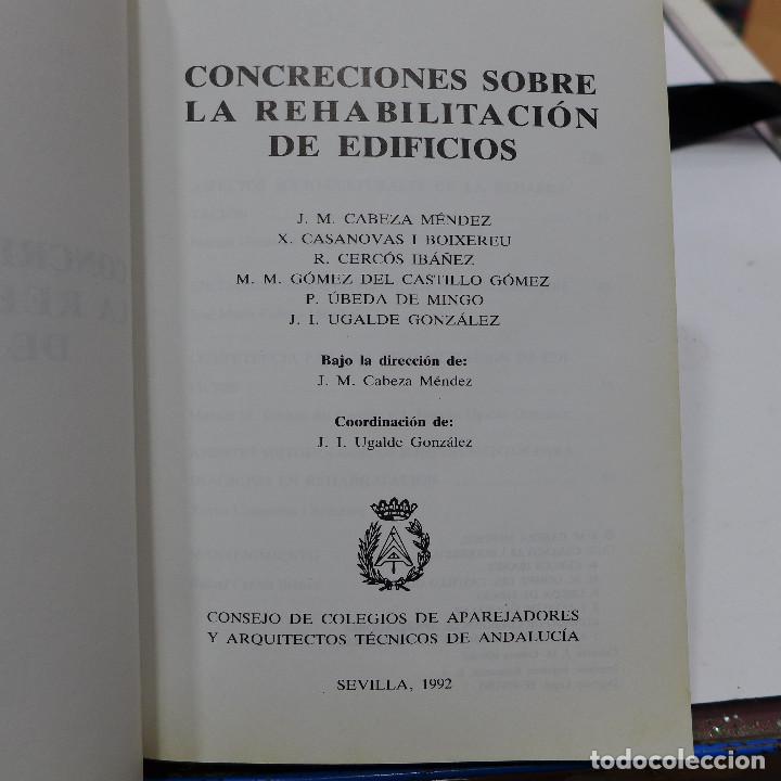 Libros de segunda mano: CONCRECIONES SOBRE REHABILITACION DE EDIFICIOS - Foto 4
