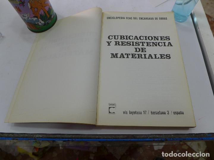 Libros de segunda mano: CUBICACIONES Y RESISTENCIA DE MATERIALES - CEAC - Foto 4