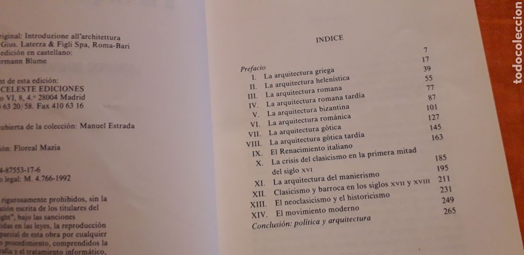Libros de segunda mano: INTRODUCCI&Oacute;N A LA ARQUITECTURA, L. BENEVOLO, - Foto 2