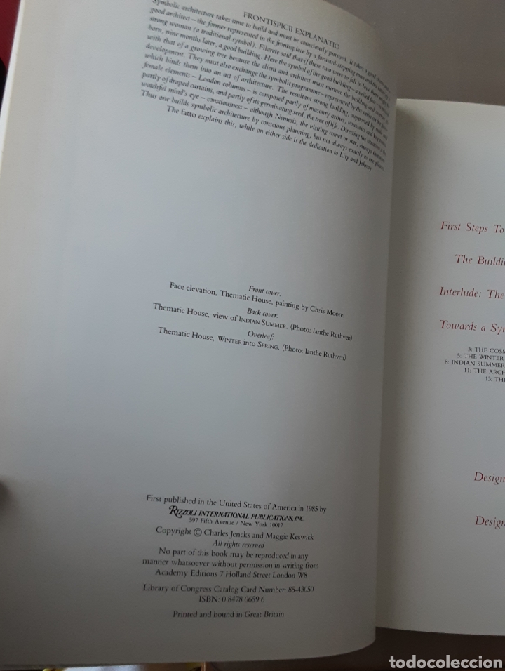Libros de segunda mano: SYMBOLIC ARCHITECTURE. CHARLES JENCKS. - Foto 9