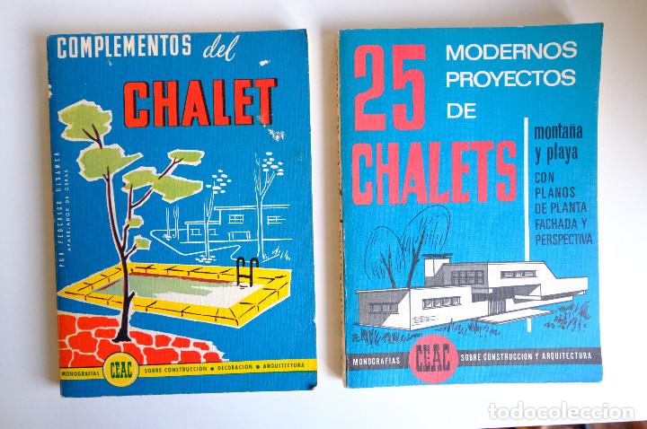 Libros de segunda mano: 25 MODERNOS PROYECTOS DE CHALETS + COMPLEMENTOS DEL CHALET. CEAC 1976 Y 78 - Foto 1